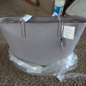 Very Cute Kate Spade medium tote bag/purse~gray~Janie~NWT
